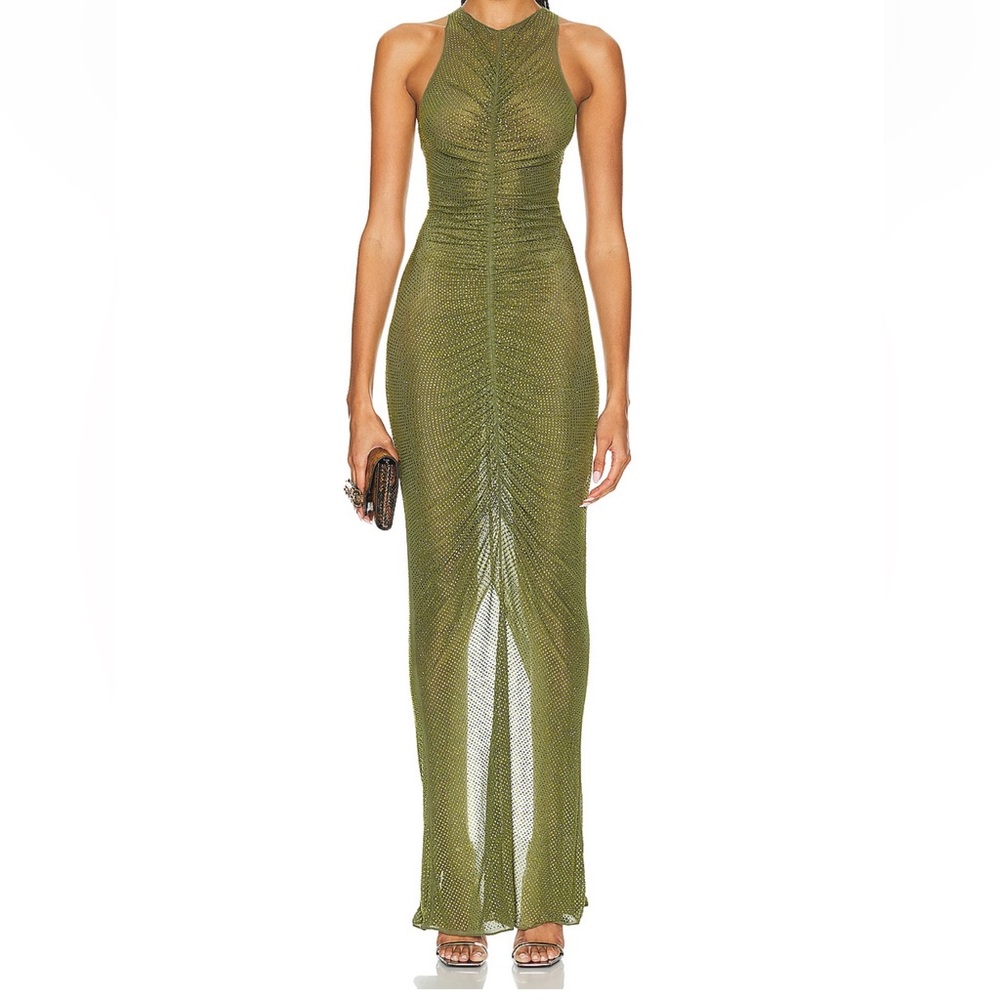 Retrofete sequin green gown